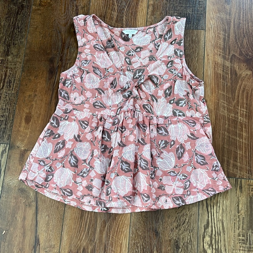 Lucky Brand. Size L floral tank top. Great condition!